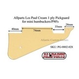 Small Pickup Pickguard for Les Paul cream 1ply