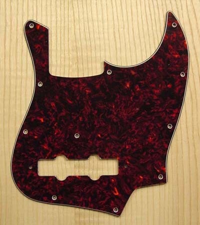 WD Jazz Bass pickguard brown tortoise 4ply