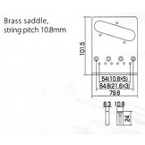 Gotoh GTC202 telecaster flat bridge chrome