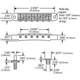 Schaller GTM Nashville Tune-o-matic bridge nickel