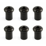 String Thru ferrules 4mm black set/6