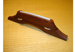 Rosewood Jazz Guitar bridge with plastic saddle