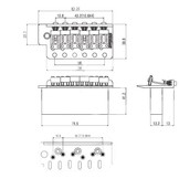 Wilkinson Vintage tremolo steel block chrome