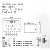 Gotoh GE1996T Floyd Rose w/locknut black