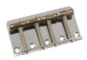 Vintage Style bass bridge with threaded rod saddles