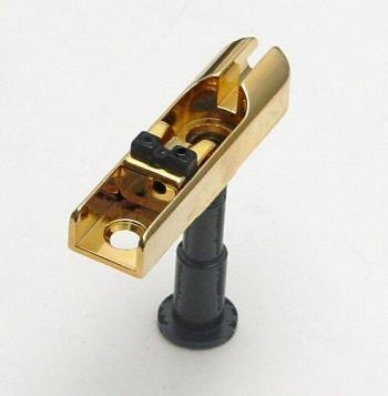Hipshot 5A100 Triple Lock down individual string bass bridge gold