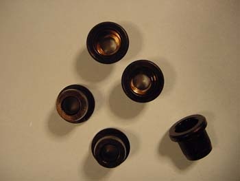 Bass string ferrules set/5 black