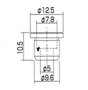 Bass string ferrules set/5 black