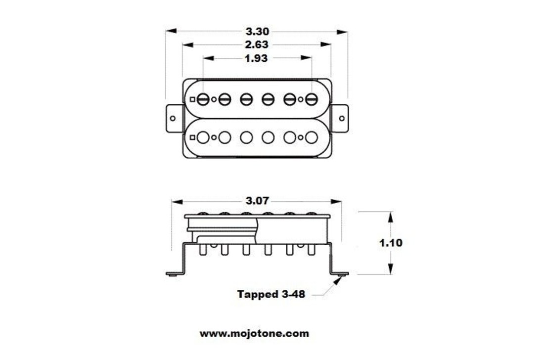 Mojotone 59 Clone Humbucker Pickup set nickel