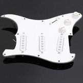 GTR Strat loaded prewired pickguard white