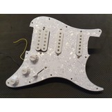 GTR Strat HSS loaded prewired pickguard pearl white