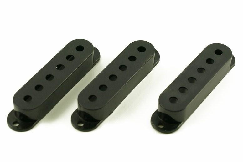 Strat pickup cover zwart set/3