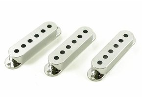 Strat pickup covers chrome set/3