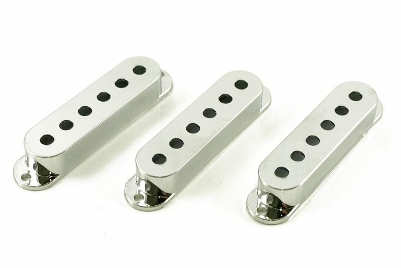 Strat pickup covers chrome set/3