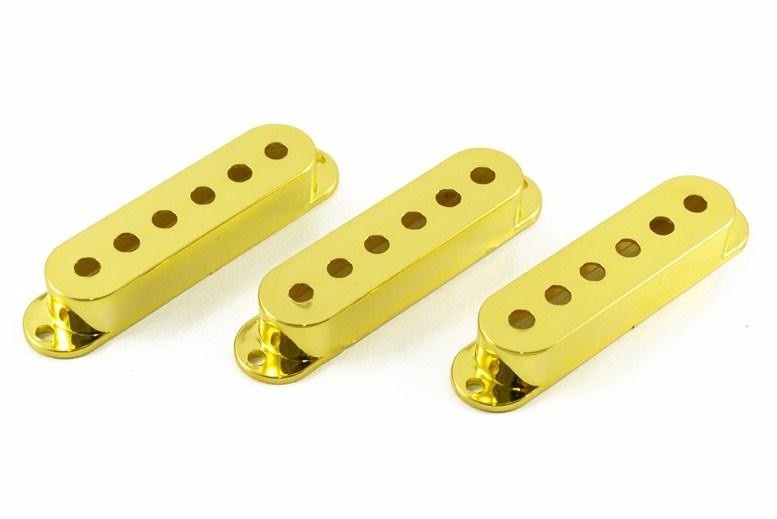 Strat pickup covers gold set/3