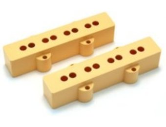 Jazz Bass pickup covers cream set/2