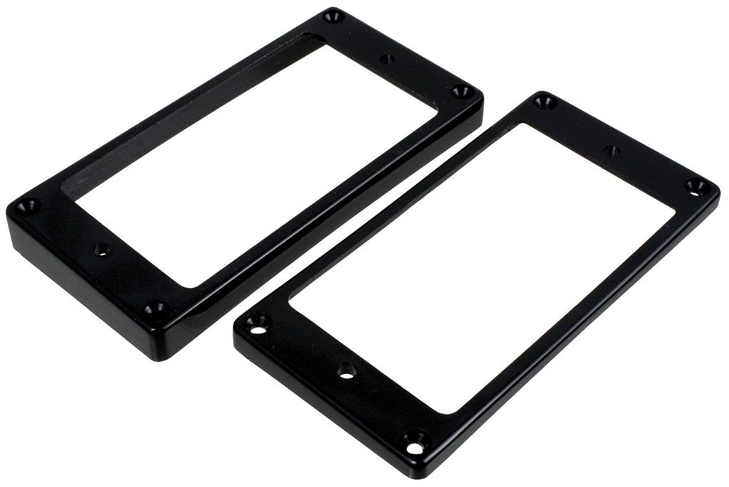 Humbucker rings slanted flat/High+Low set black
