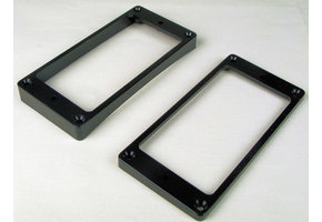 Humbucker rings LP curved black set/2