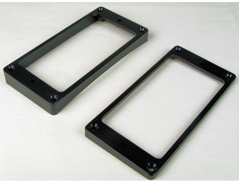 Humbucker rings LP curved black set/2