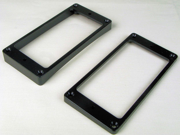 Humbucker rings LP curved black set/2