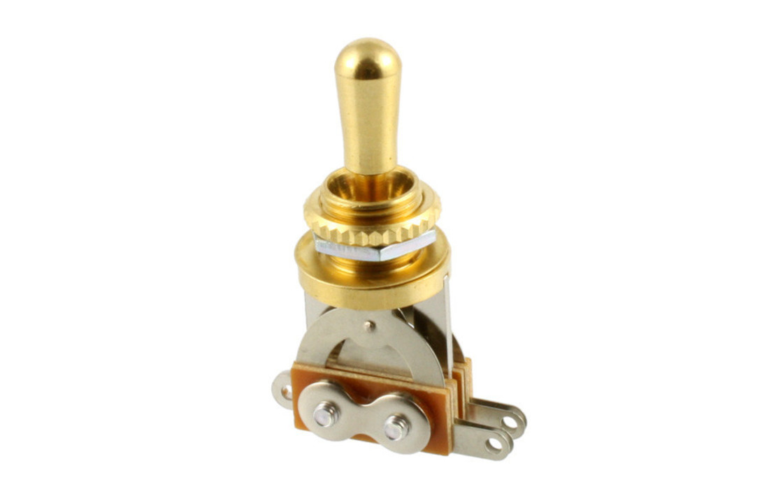 Short straight Les Paul toggle switch gold
