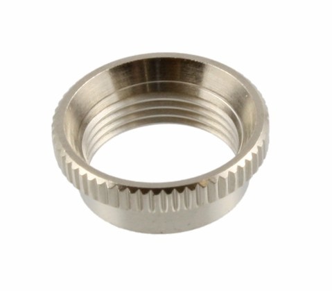 Deep thread nut for Switchcraft toggle switch nickel