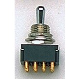 4-Pole toggle switch chrome