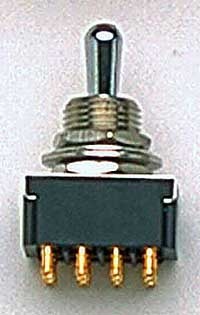 4-Pole toggle switch chrome