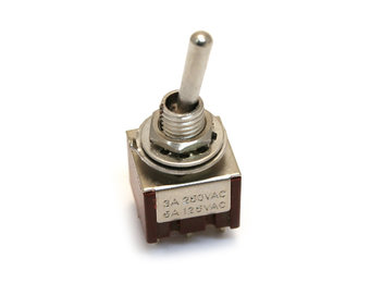 Mini switch round tip on-on chrome