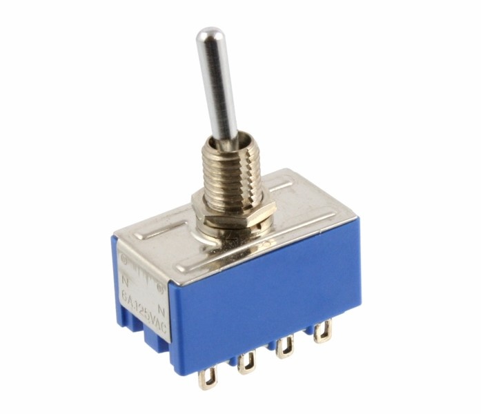 Mini switch round tip 4pole on-on