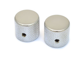 Flat dome knob chrome set/2