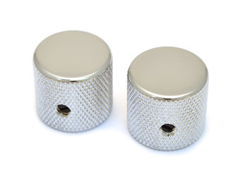 Flat dome knob chrome set/2
