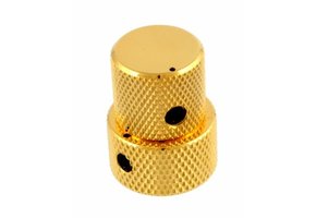 Stacked dome knob, gold