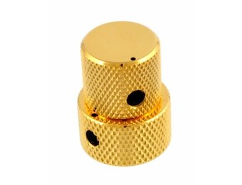 Stacked dome knob, gold