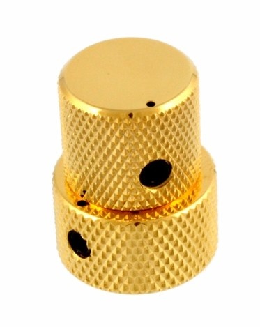 Stacked dome knob, gold
