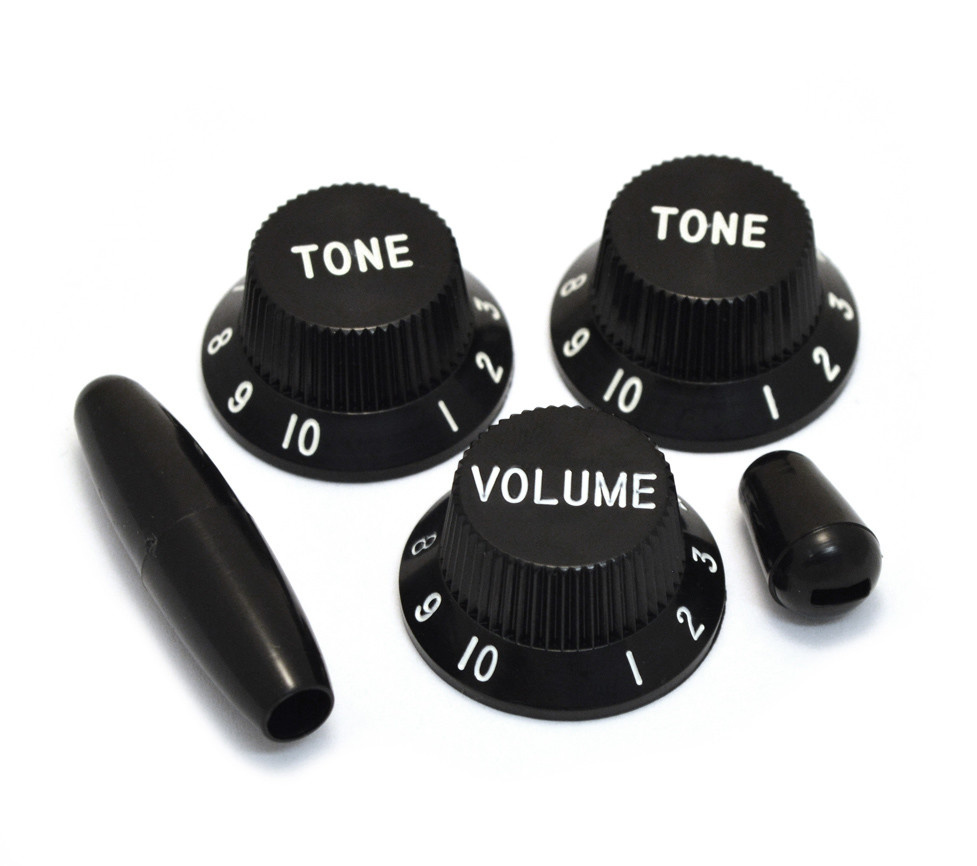 Strat knob set black