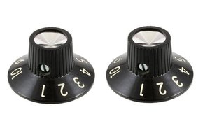 Amp knobs for Fender Black set/2