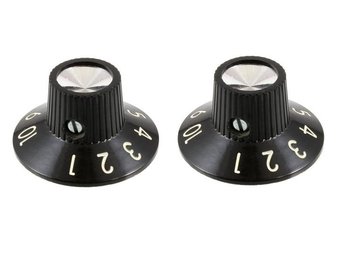 Amp knobs for Fender Black set/2