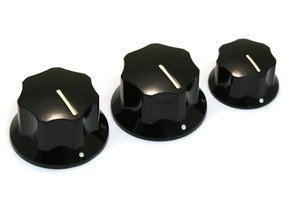 Jazz Bass knobs black set/3