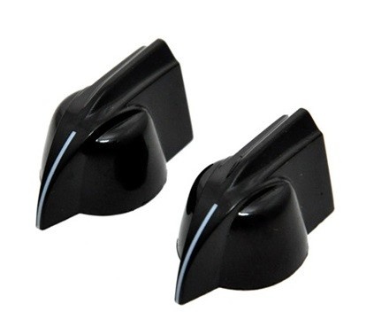 Pointer Knob black set/2