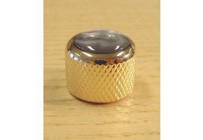Qparts knob gold/black pearl