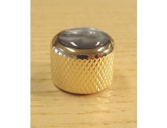 Qparts knob gold/black pearl