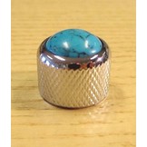 Qparts knob chrome/turquoise