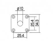 Les Paul jackplate chrome