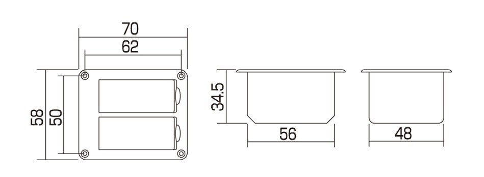 Battery holder double 18 volt