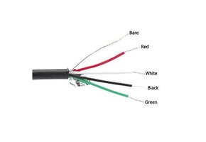 Shielded 4-conductor cable 1 M