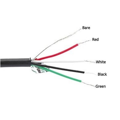 Shielded 4-conductor cable 1 M