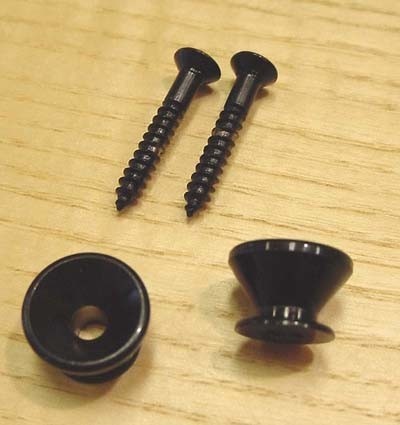 Strap holder black w/screw set/2