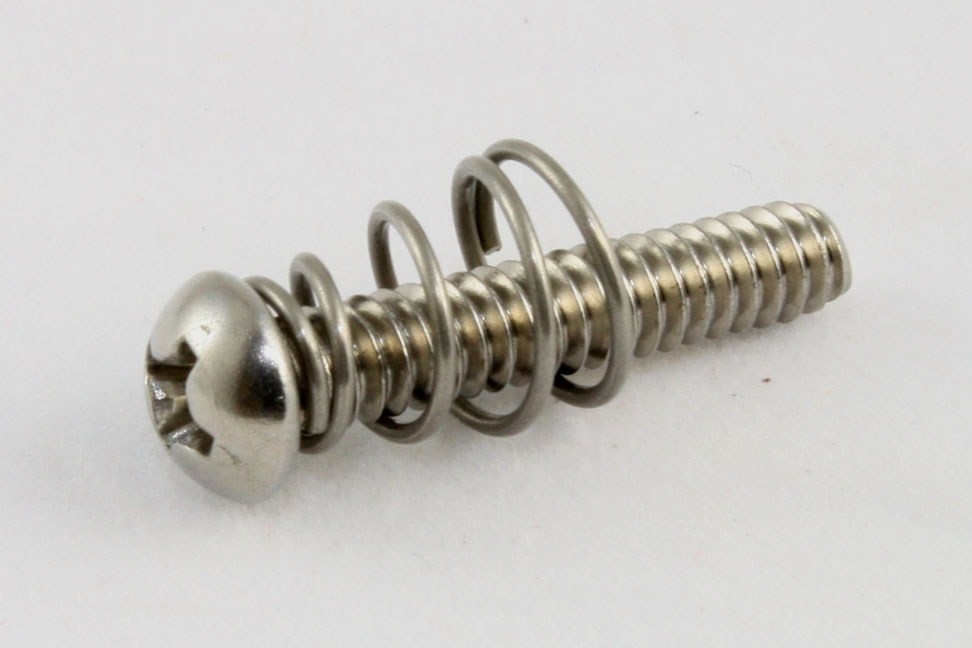 USA Strat pickup screw & spring stainless set/8