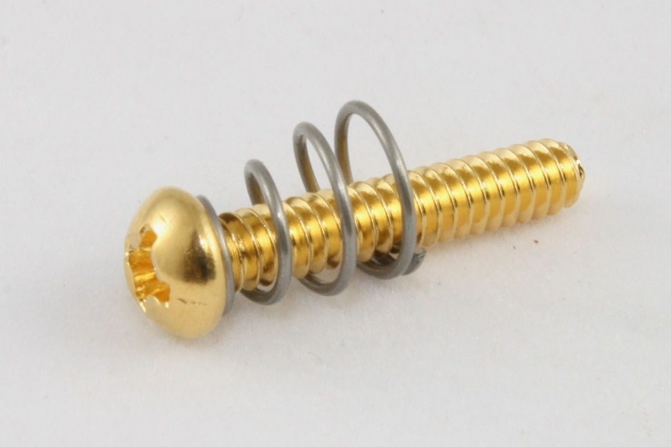 Strat pickup screw USA gold set/6